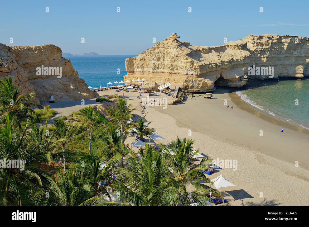Shangri-La Hotel on the coast of Arabian Sea, Oman. Stock Photo