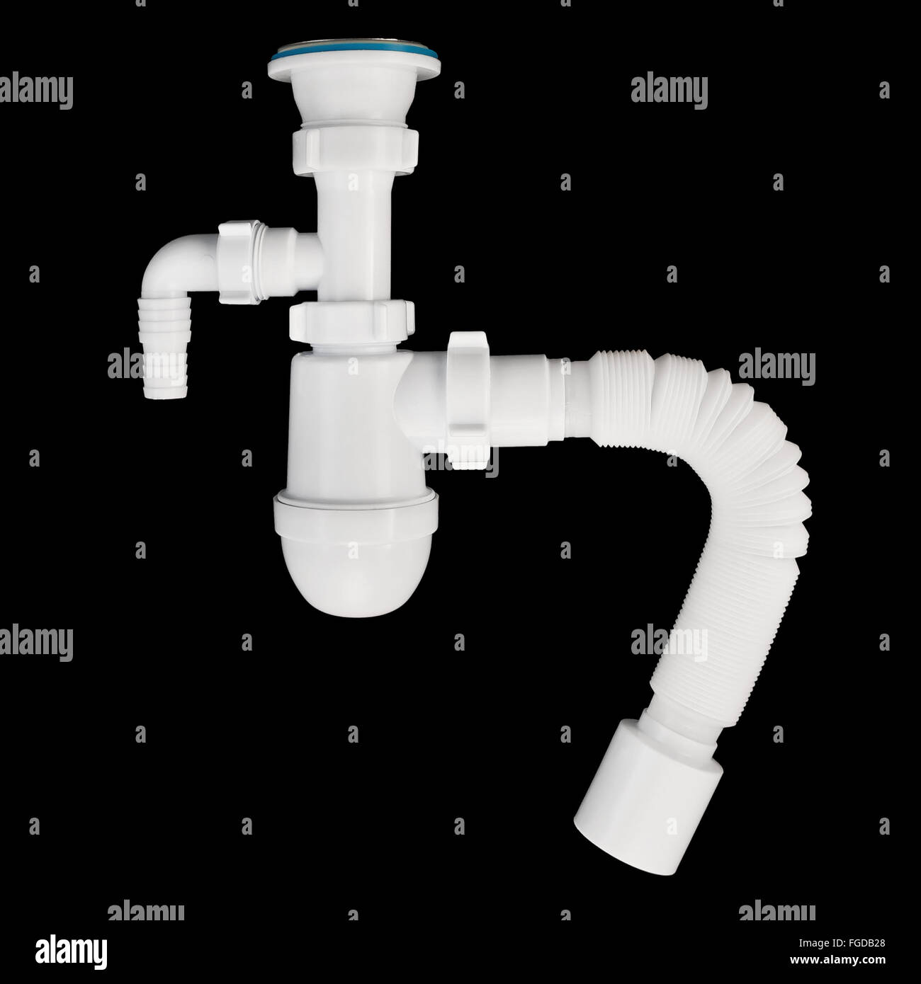 Drain fittings for sinks Stock Photo Alamy