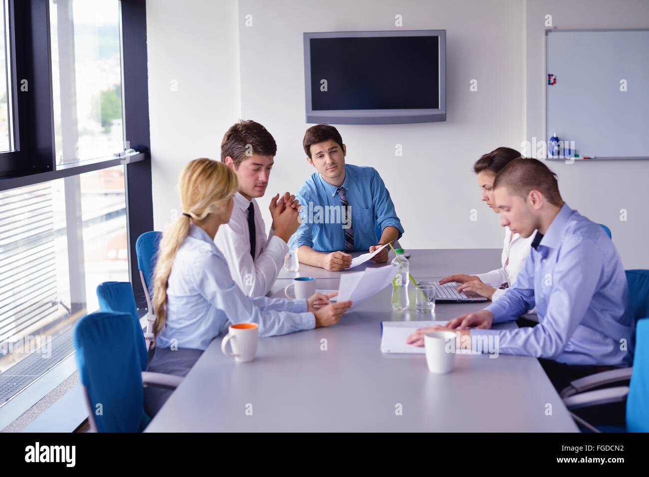 business people in a meeting at office Stock Photo - Alamy