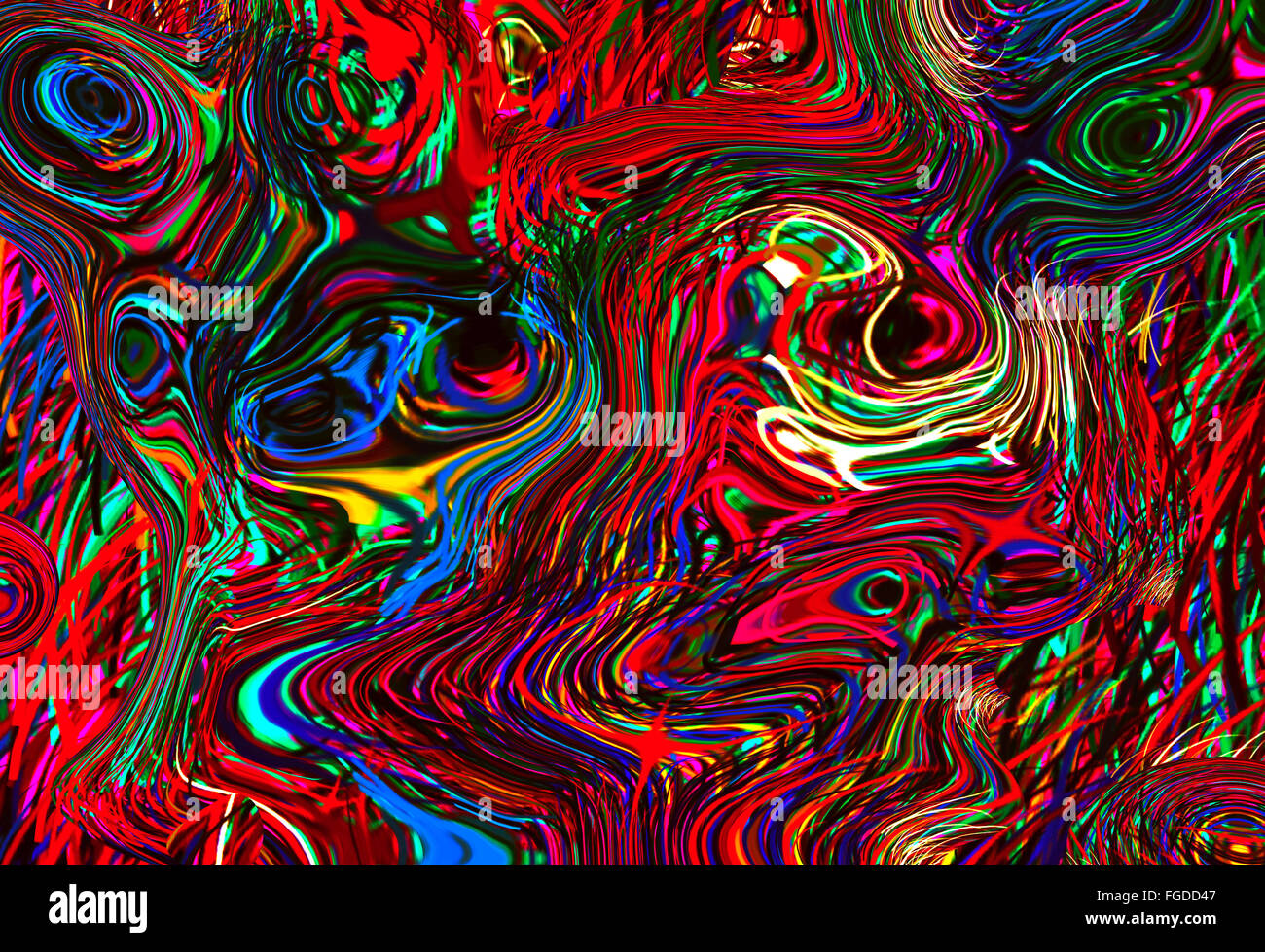 Abstract multicolored background with chaotic thick lines Stock Photo