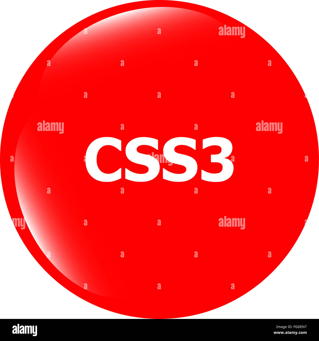 css style web icon isolated on white, web icon Stock Photo