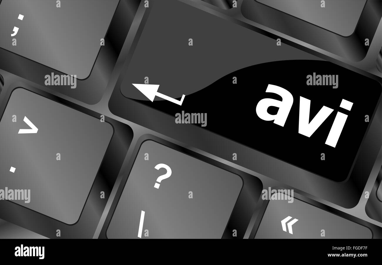 Closeup of avi key in a modern keyboard keys Stock Photo - Alamy