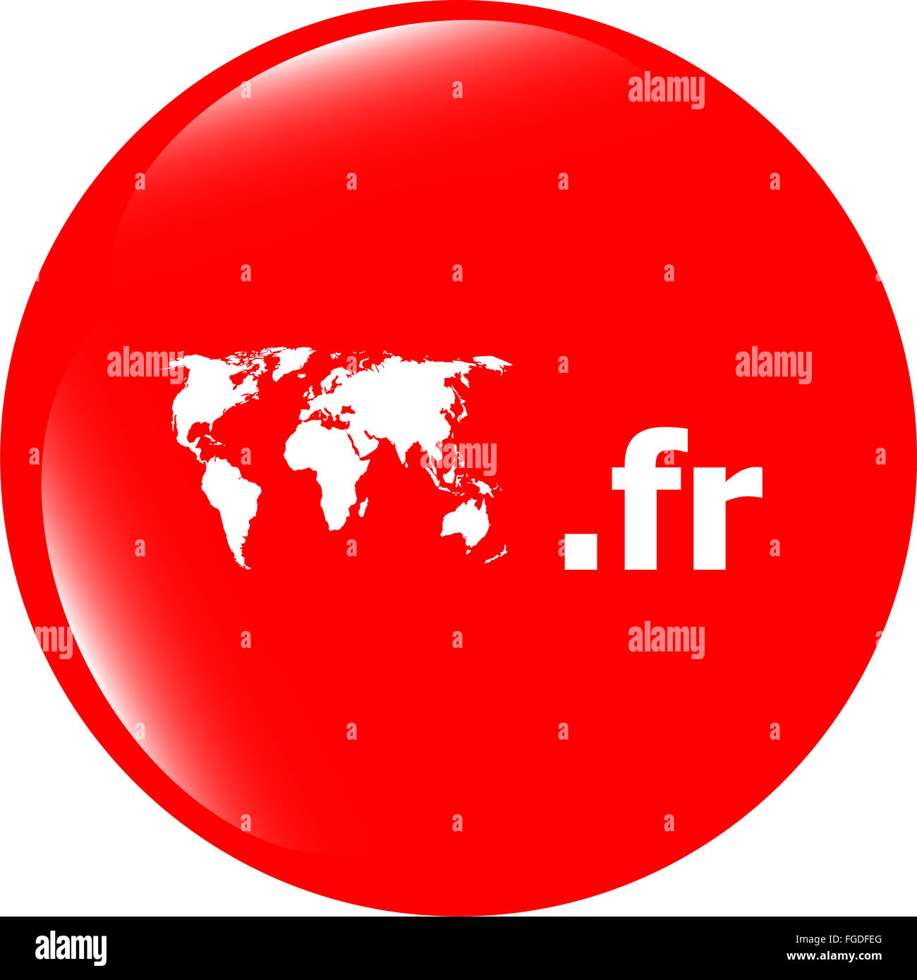 Domain FR sign icon. Top-level internet domain symbol with world map ...