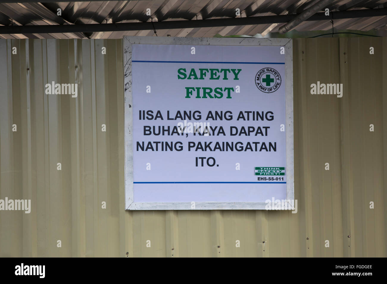 Health & Safety signage around building sites in Cebu City,Philippines