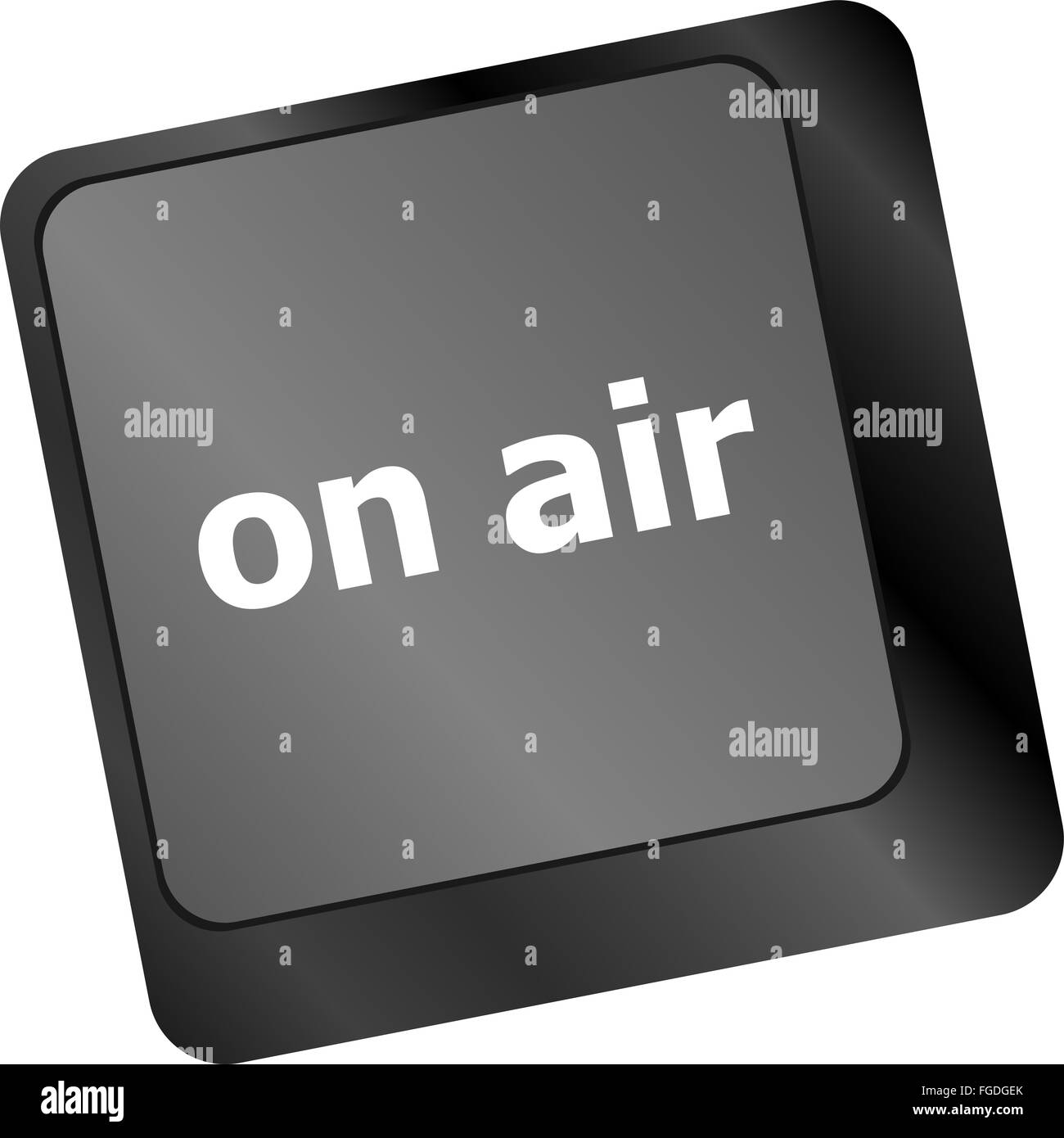 Radio on air button on computer keyboard, business concept Stock Photo