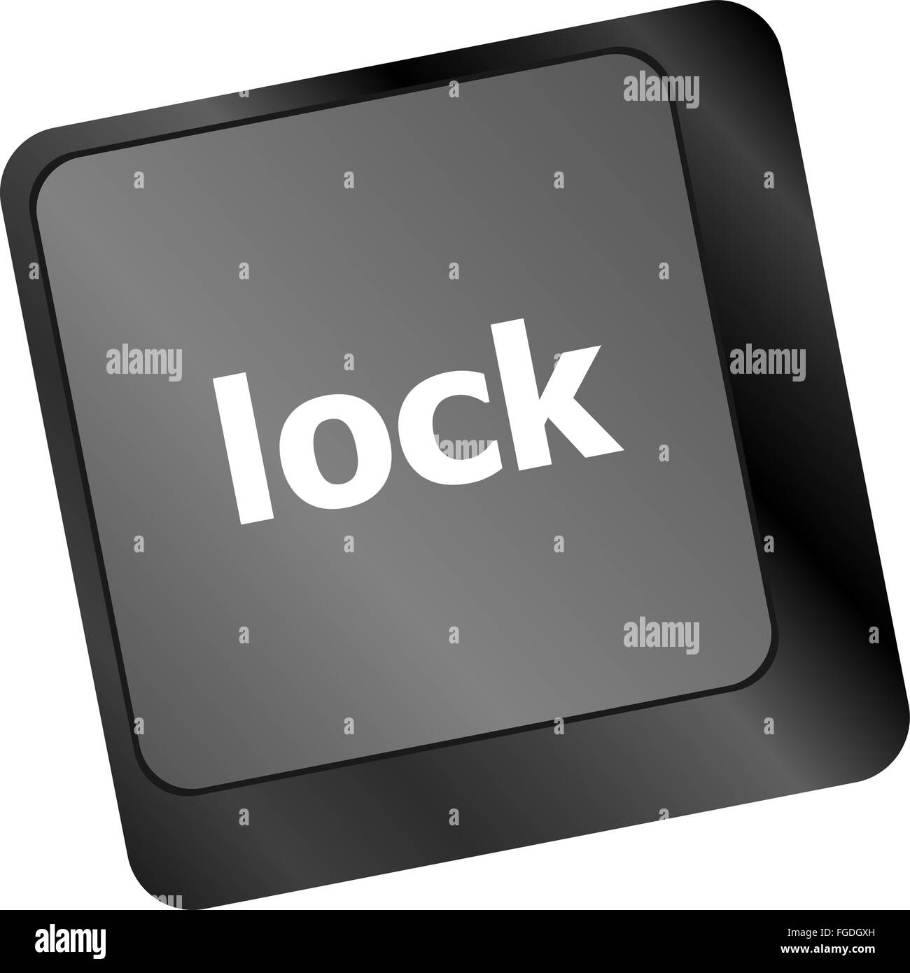 Privacy concept: computer keyboard with lock word on enter button Stock Photo