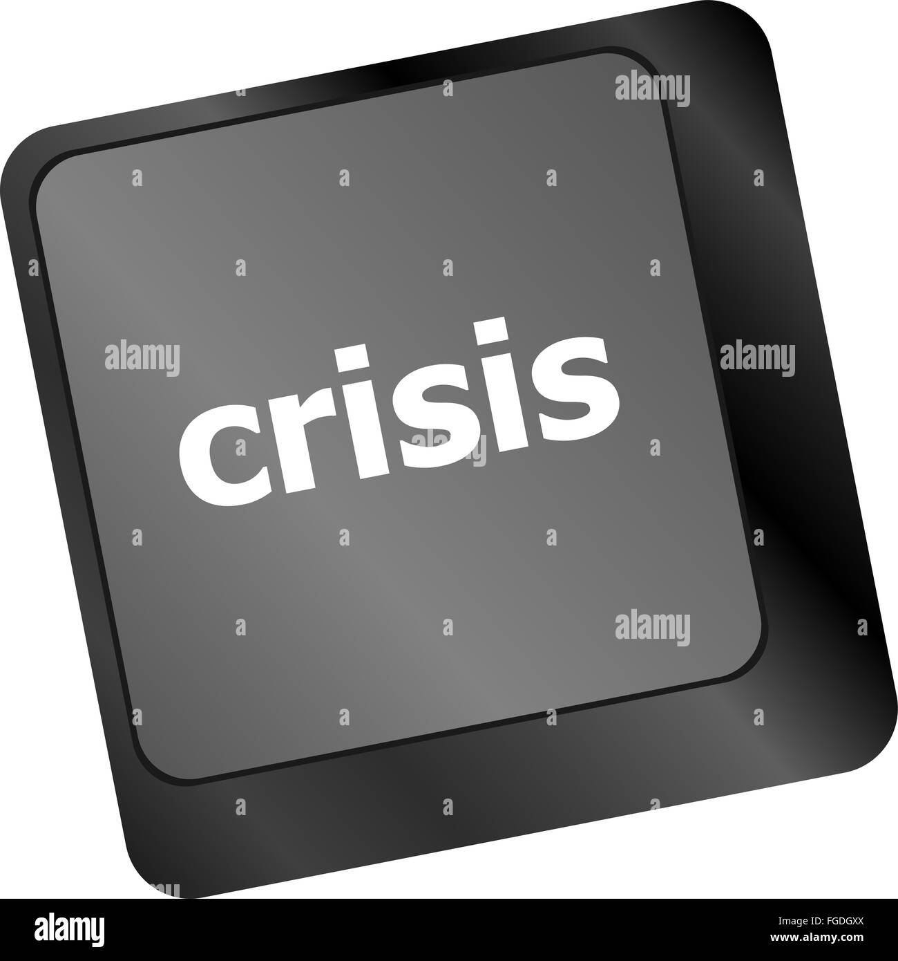crisis risk management key showing business insurance concept Stock Photo