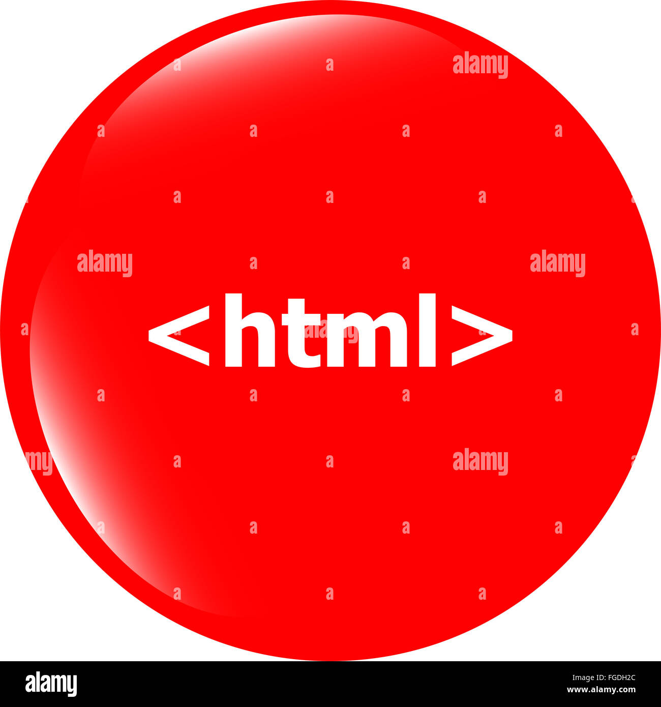 html 5 sign icon. Programming language symbol. Circles buttons Stock Photo