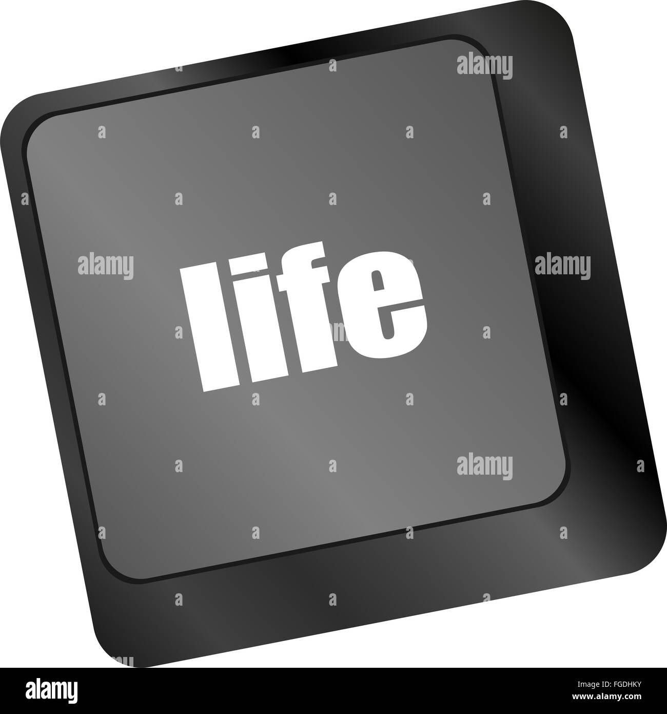 Life key in place of enter key - social concept Stock Photo