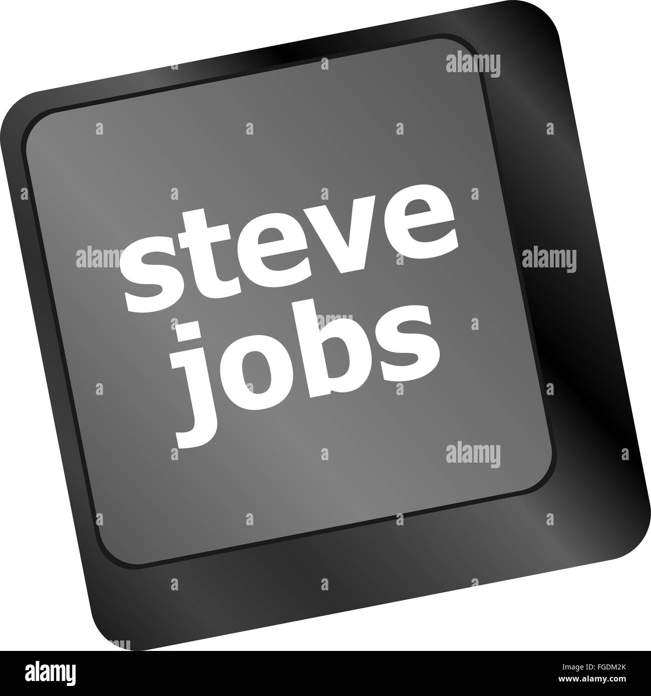 Steve Jobs button on keyboard - life concept Stock Photo - Alamy