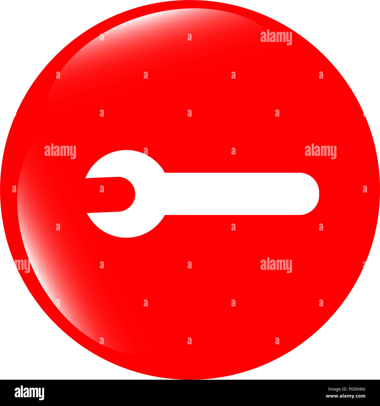adjustable wrench icon web button isolated on white Stock Photo Alamy