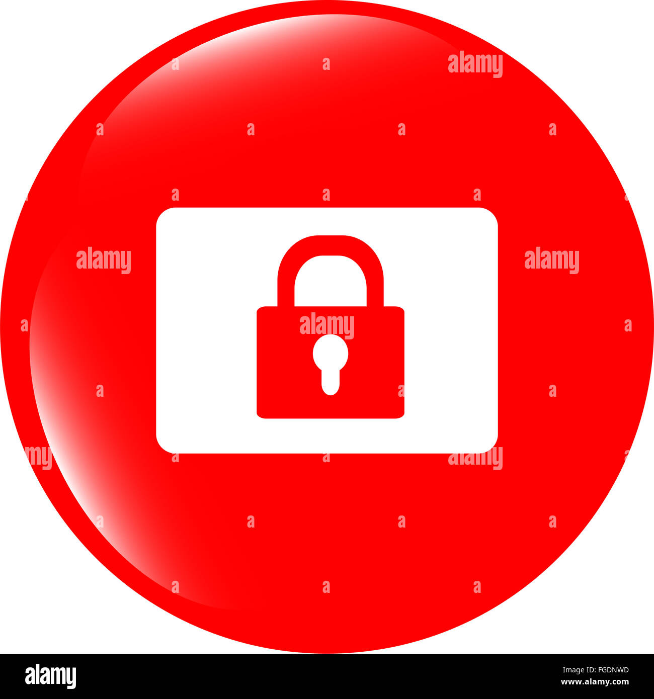 closed padlock icon web sign isolated on white Stock Photo - Alamy