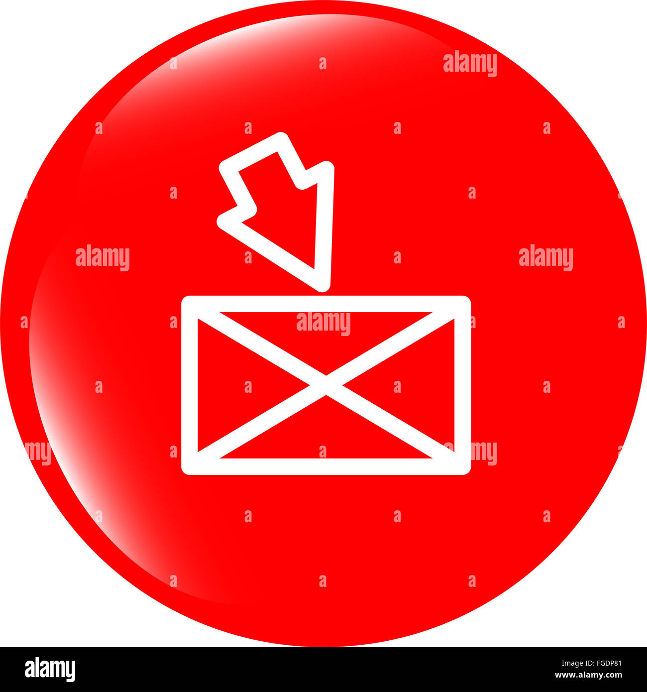 mail envelope icon web button with map isolated on white Stock Photo ...