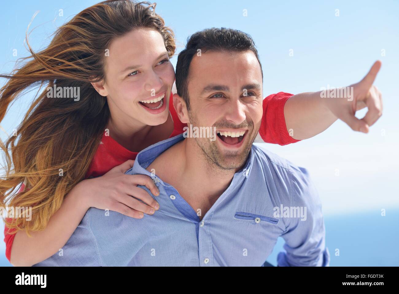happy young romantic couple have fun relax Stock Photo - Alamy