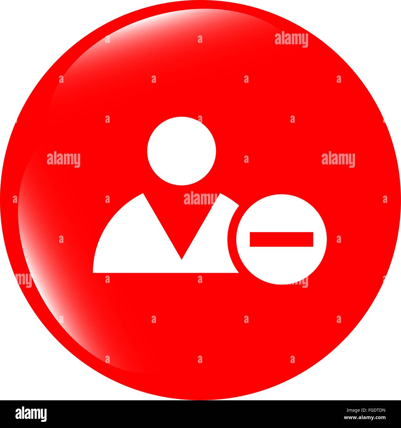 add friend button (icon) over white background Stock Photo - Alamy
