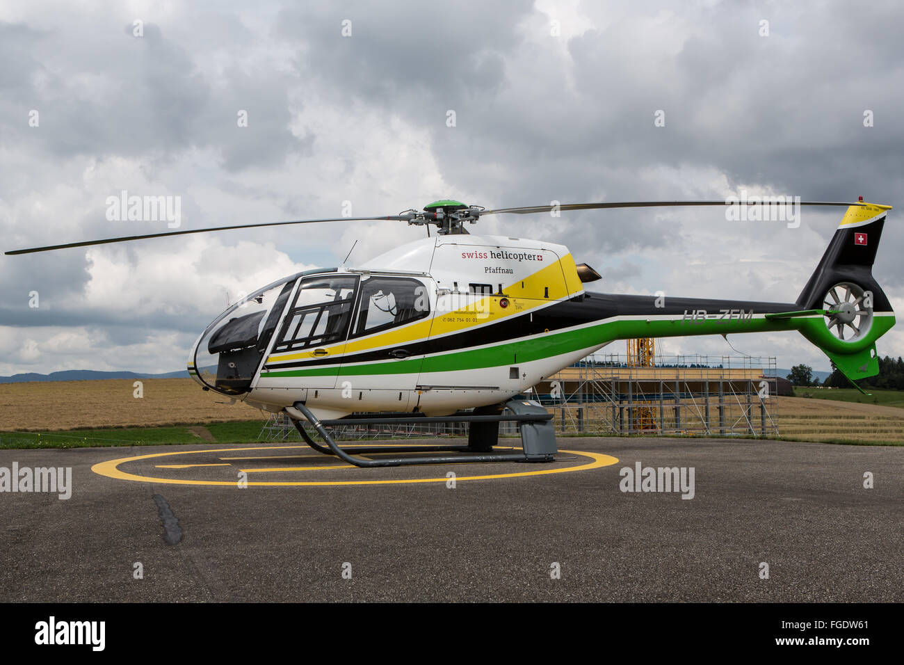 Swiss Helicopter Eurocopter EC 120B Colibri Stock Photo