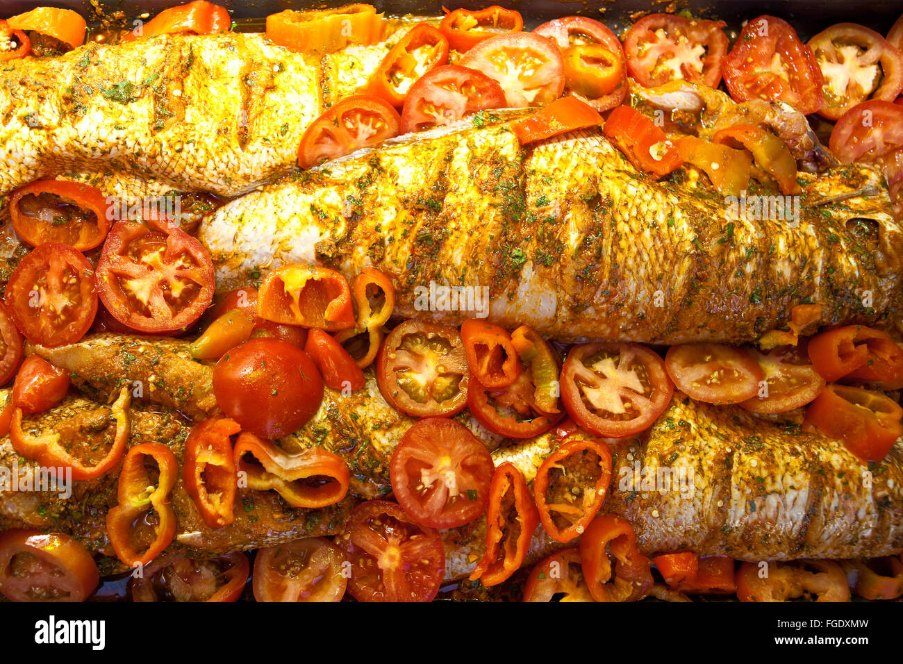 Mediterraneans food fish Stock Photo Alamy