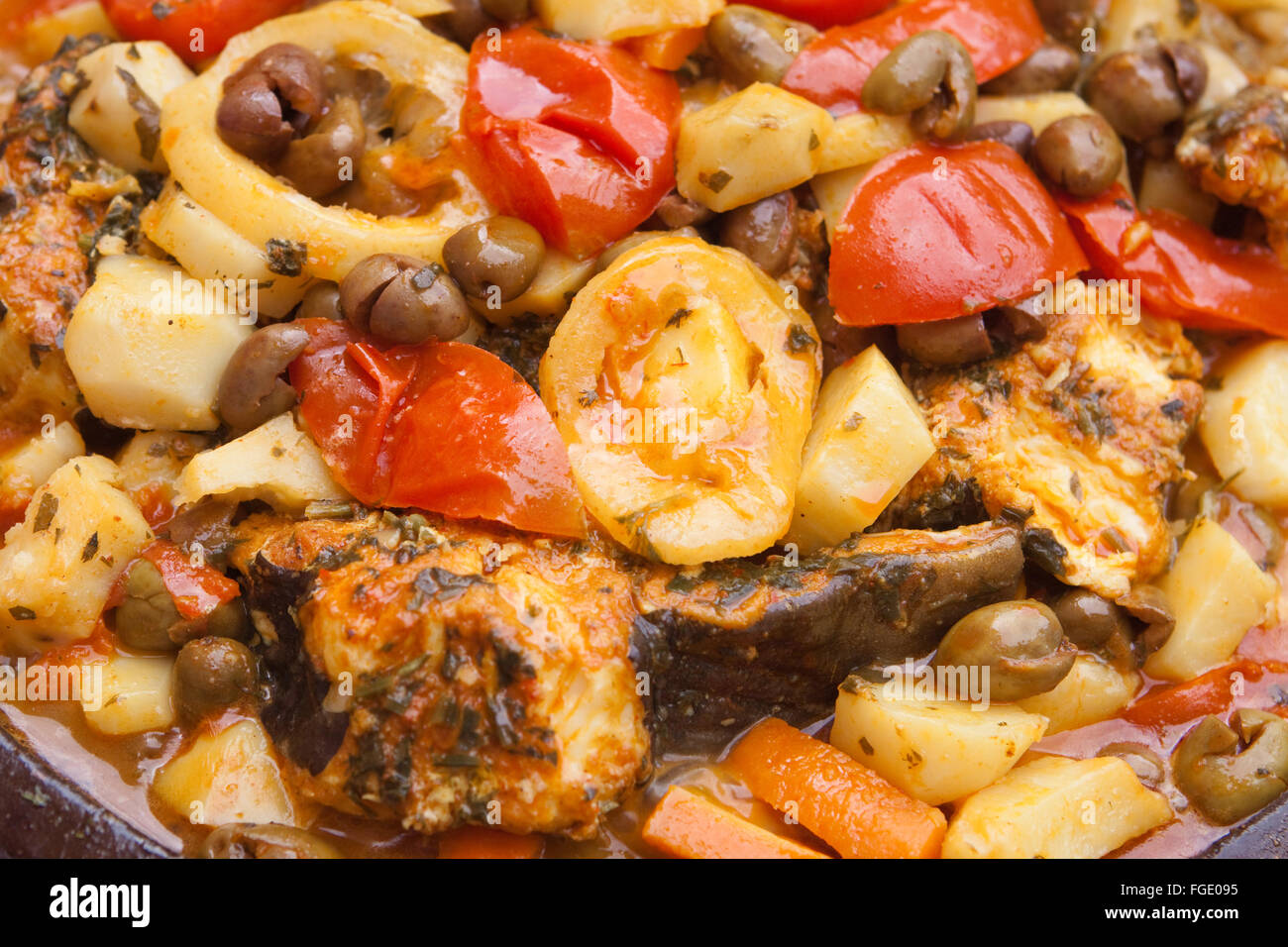 couscous Tajine Fish Stock Photo Alamy
