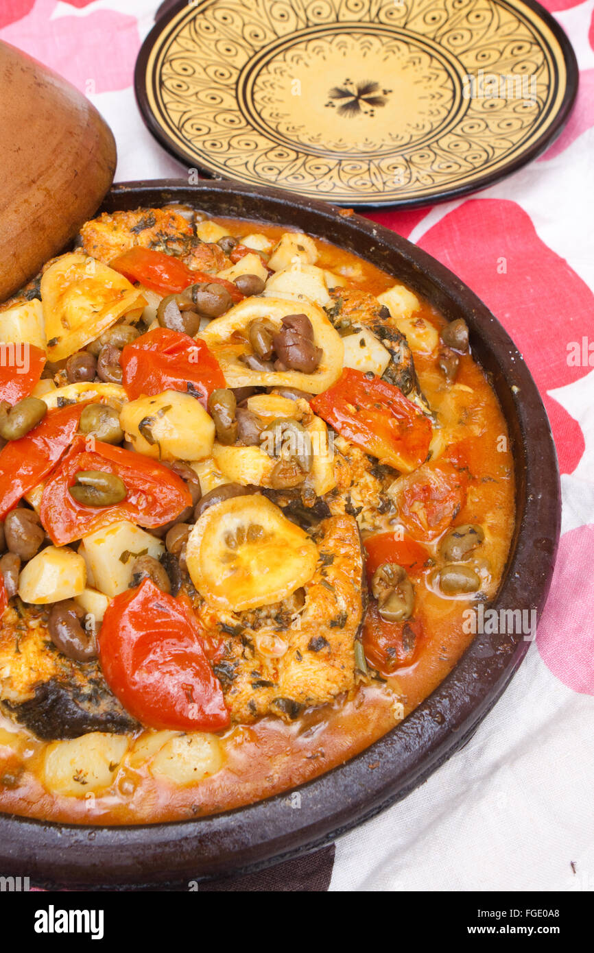 couscous Tajine Fish Stock Photo Alamy