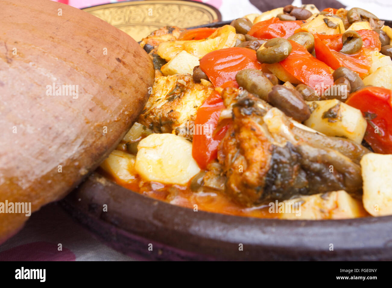couscous Tajine Fish Stock Photo Alamy