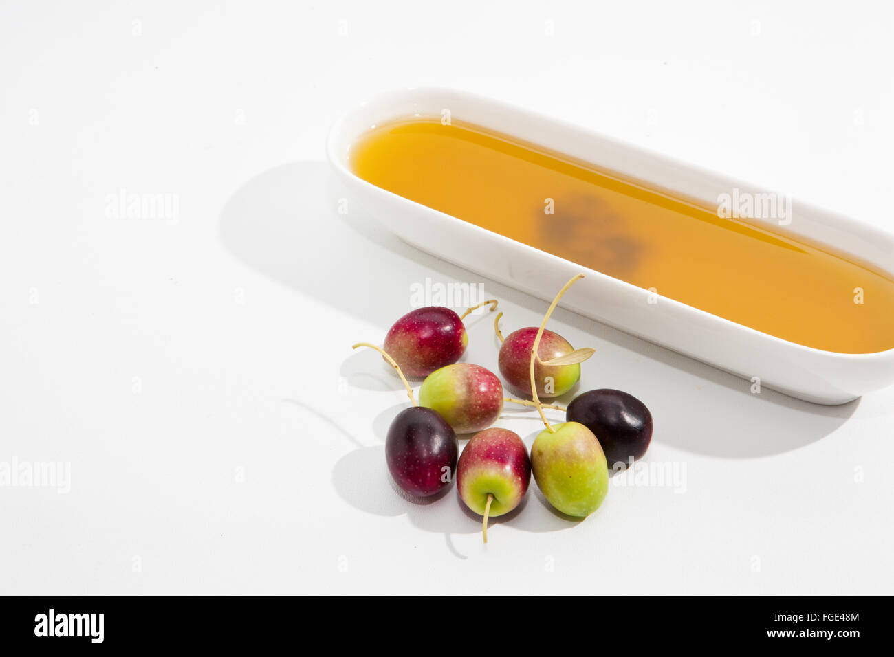 Fresh olives in extra virgin olive oil Stock Photo Alamy