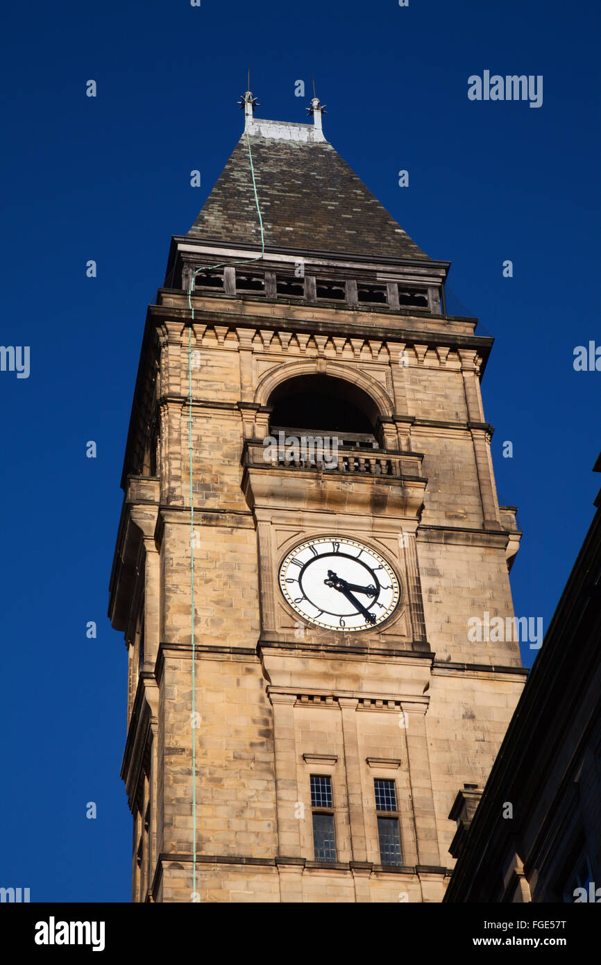 Town Hall Clock Tower in Wakefield West Yorkshire England Stock Photo