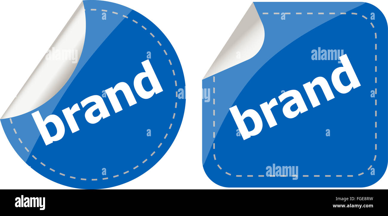 brand Labels, stickers, pointers, tags for your (web) page Stock Photo ...