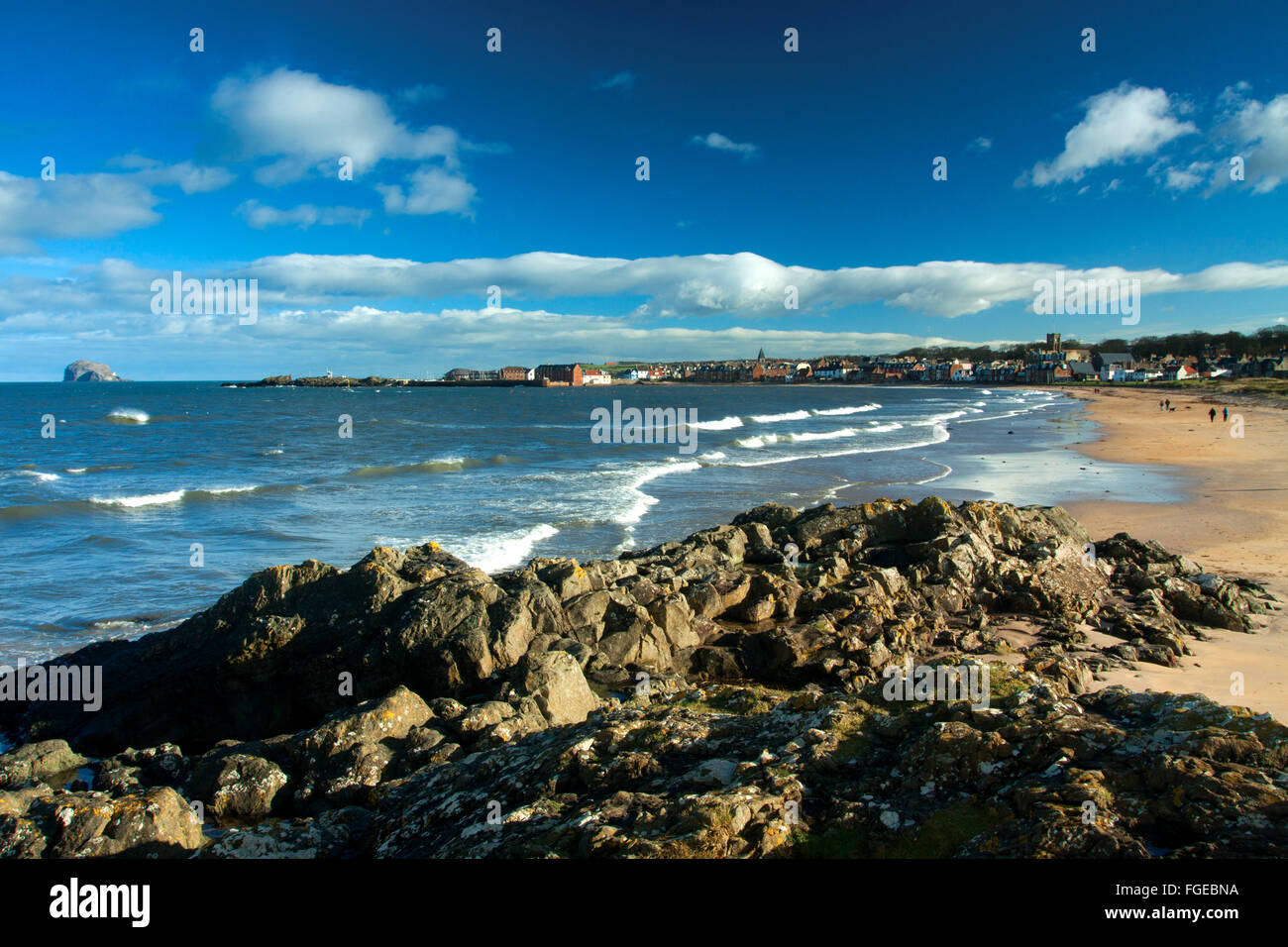 North Berwick from West Links, East Lothian Stock Photo