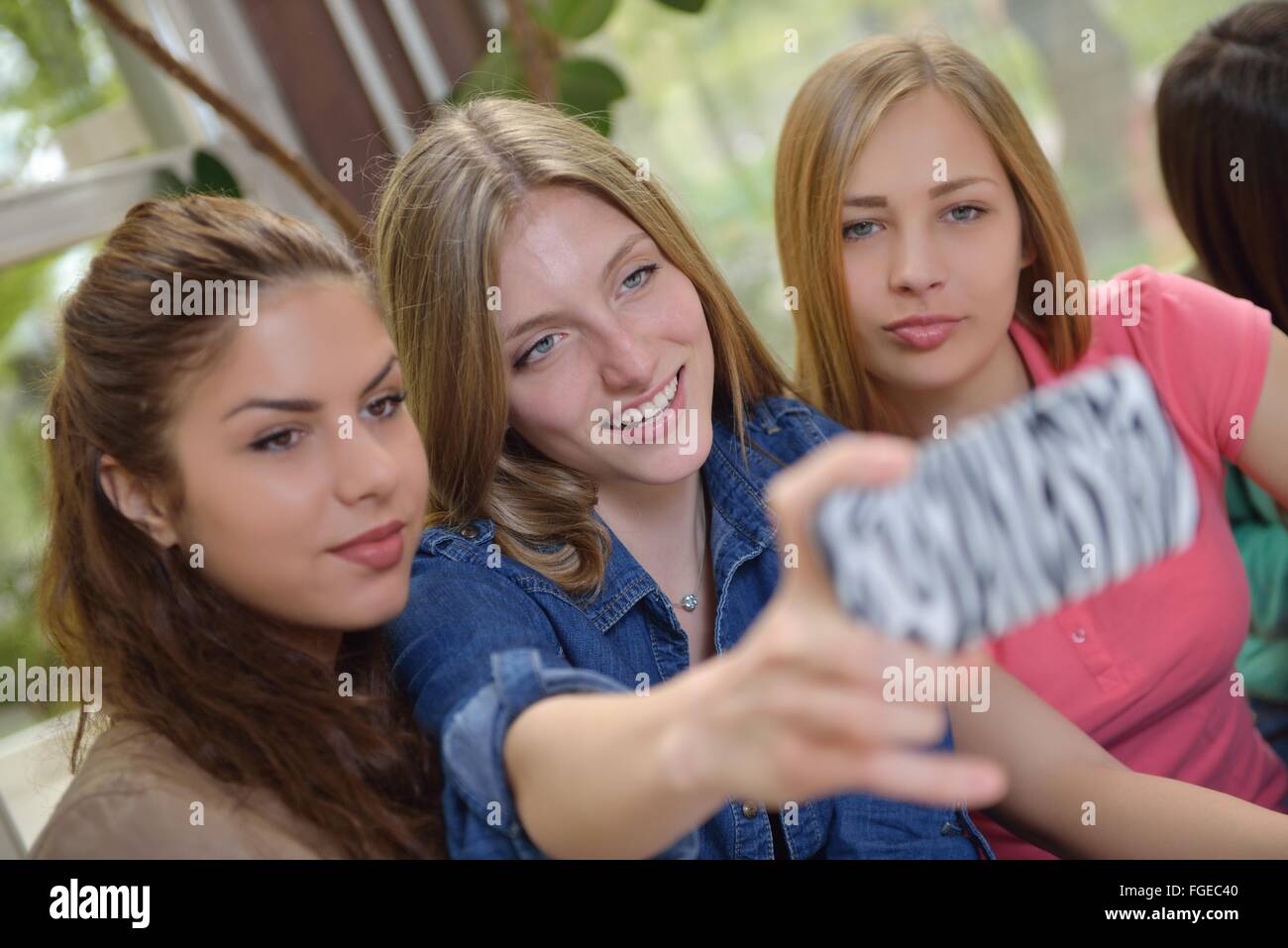 Group Teen Girls Library High Resolution Stock Photography and Images ...