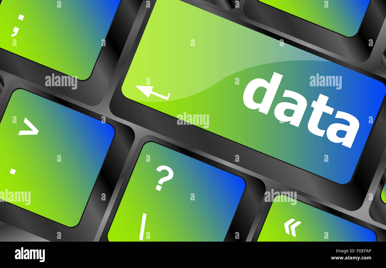 Data concept: computer keyboard with word Data Stock Photo - Alamy