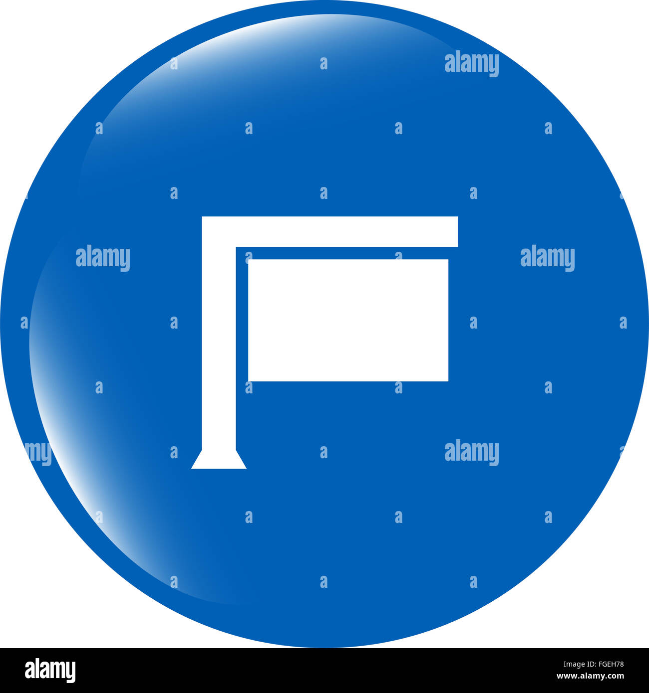 board sign on web icon, button isolated on white Stock Photo - Alamy