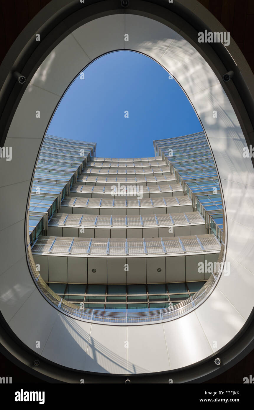a new perspective over the bussiness center in milan. Stock Photo