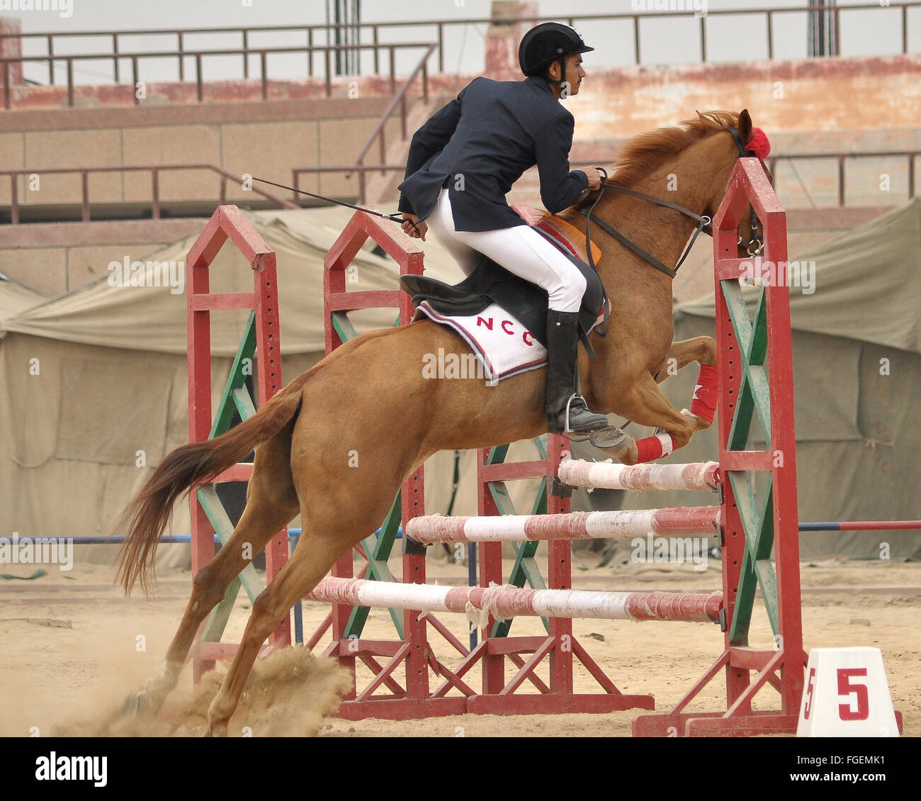 An NCC cadet proves his mettle in horse riding at Swami Keshwanand ...