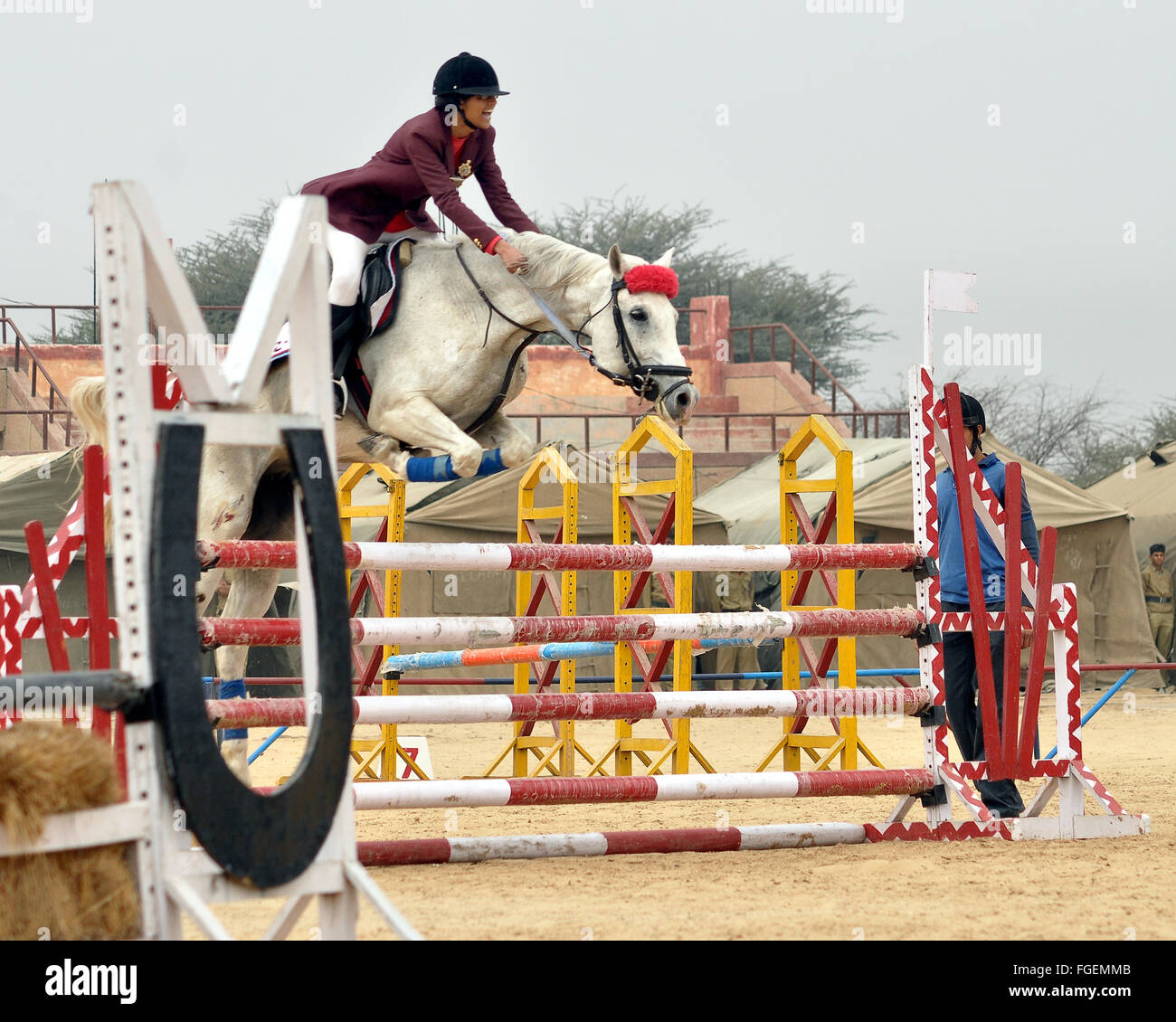 An NCC cadet proves his mettle in horse riding at Swami Keshwanand ...