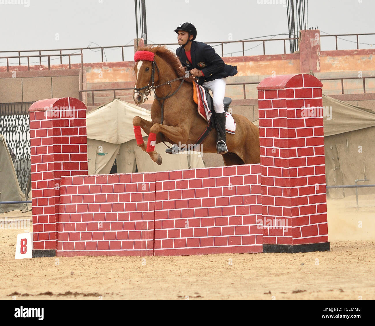 An NCC cadet proves his mettle in horse riding at Swami Keshwanand ...