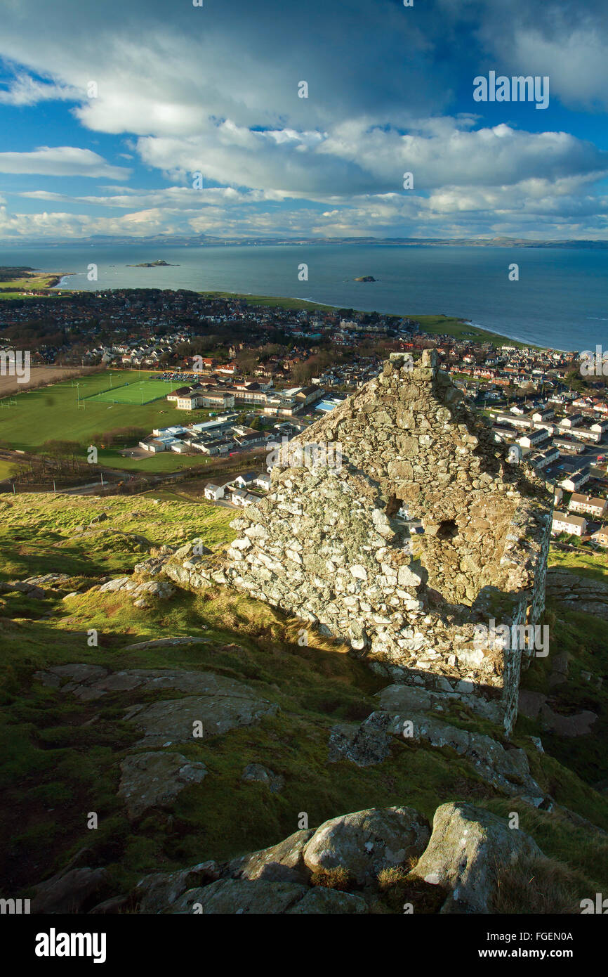 North Berwick, World War II Watch Tower and Fife from North Berwick Law