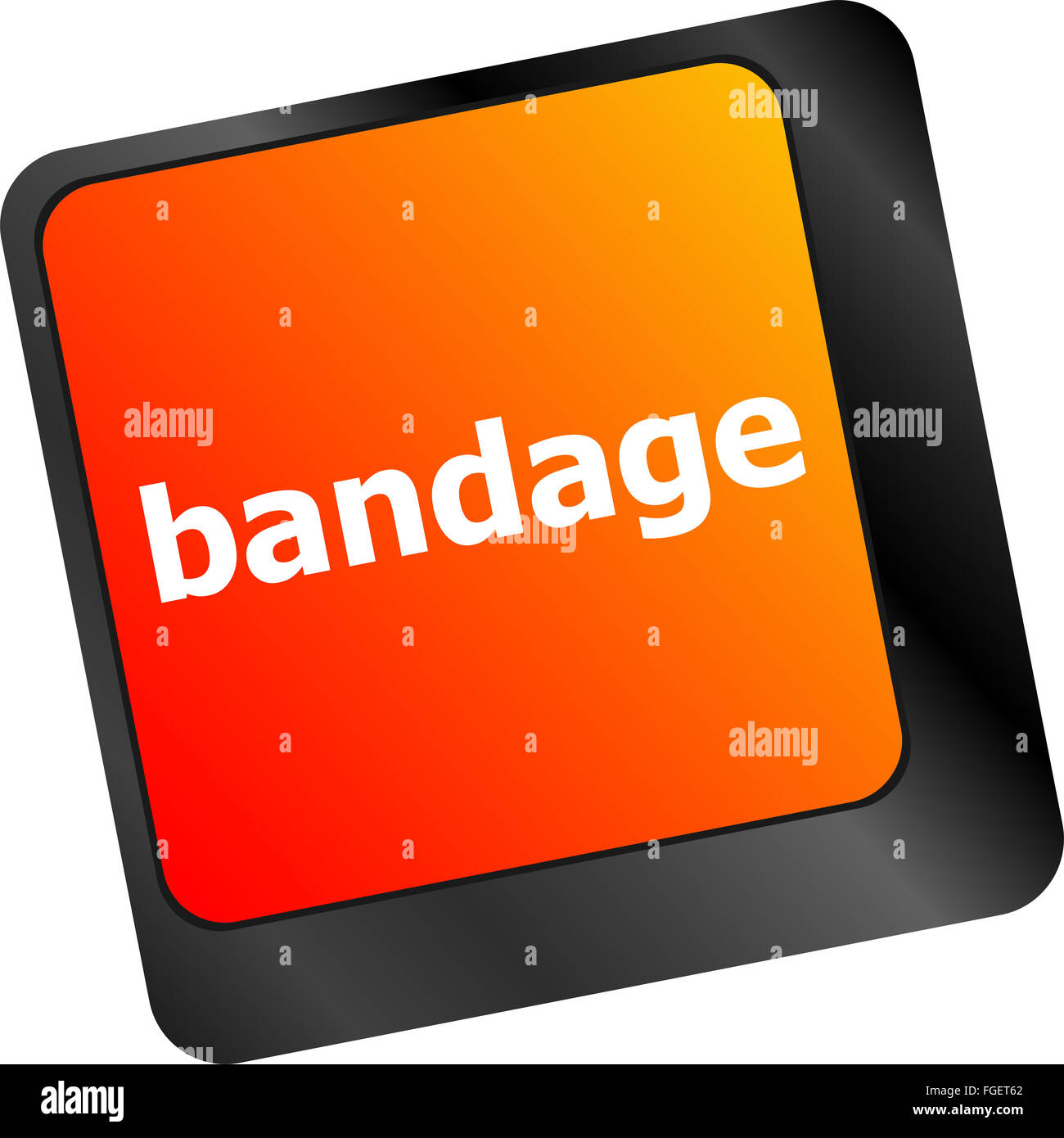 bandage word on keyboard key, notebook computer Stock Photo