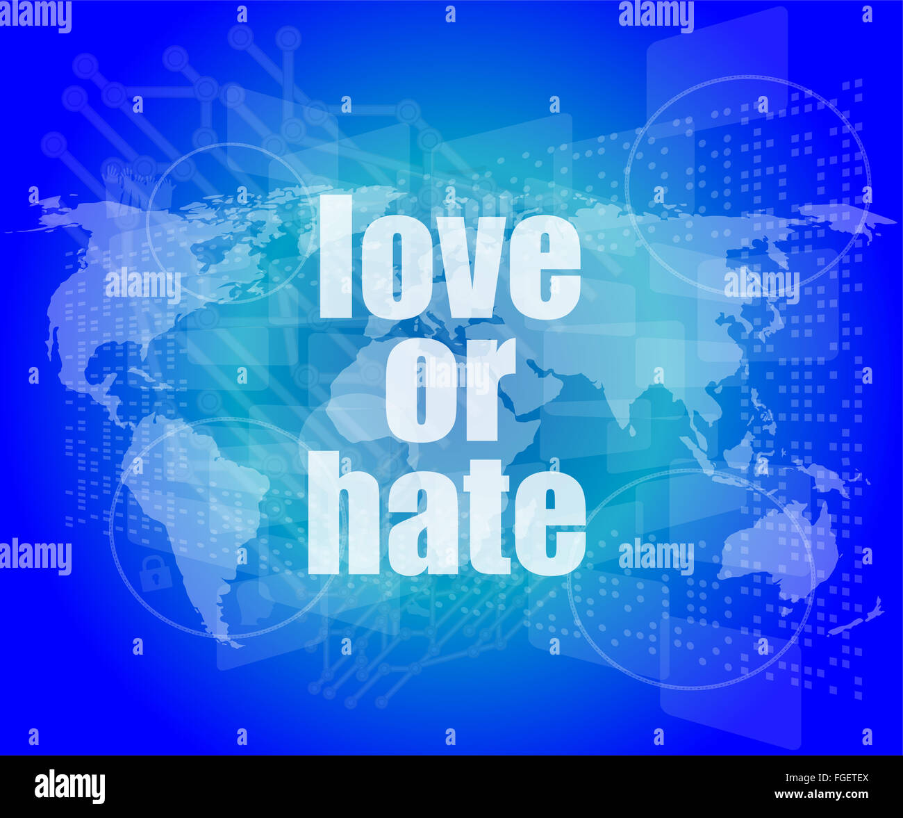 Hate! on screen hi-res stock photography and images - Alamy