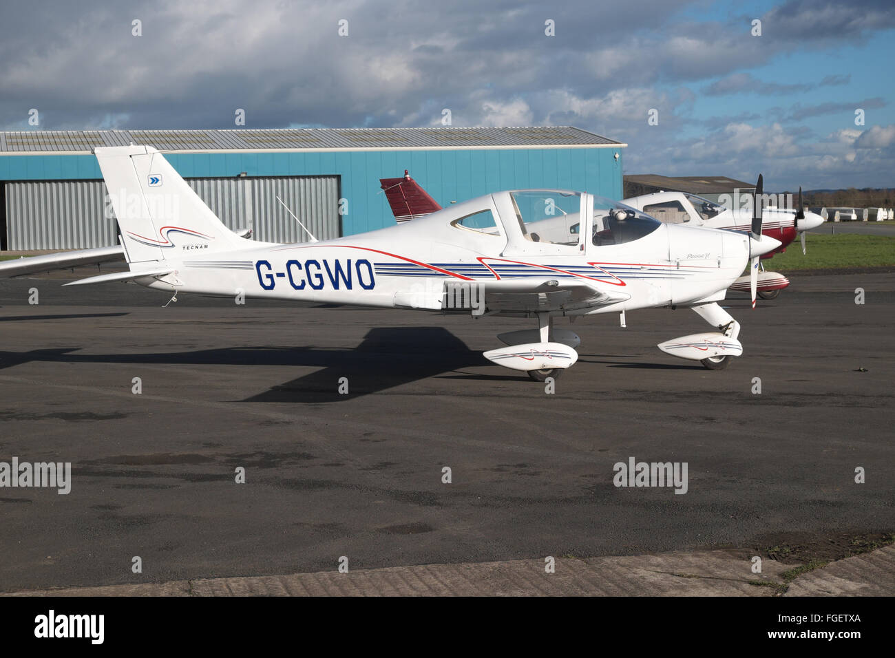 Tecnam P2002 Sierra flight training aircraft operated by Shropshire Aero Club in UK Stock Photo