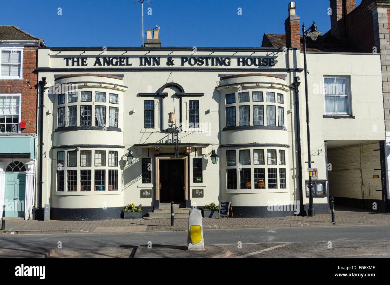 The Angel Inn and Posting House in Pershore, Worcestershire Stock Photo Alamy