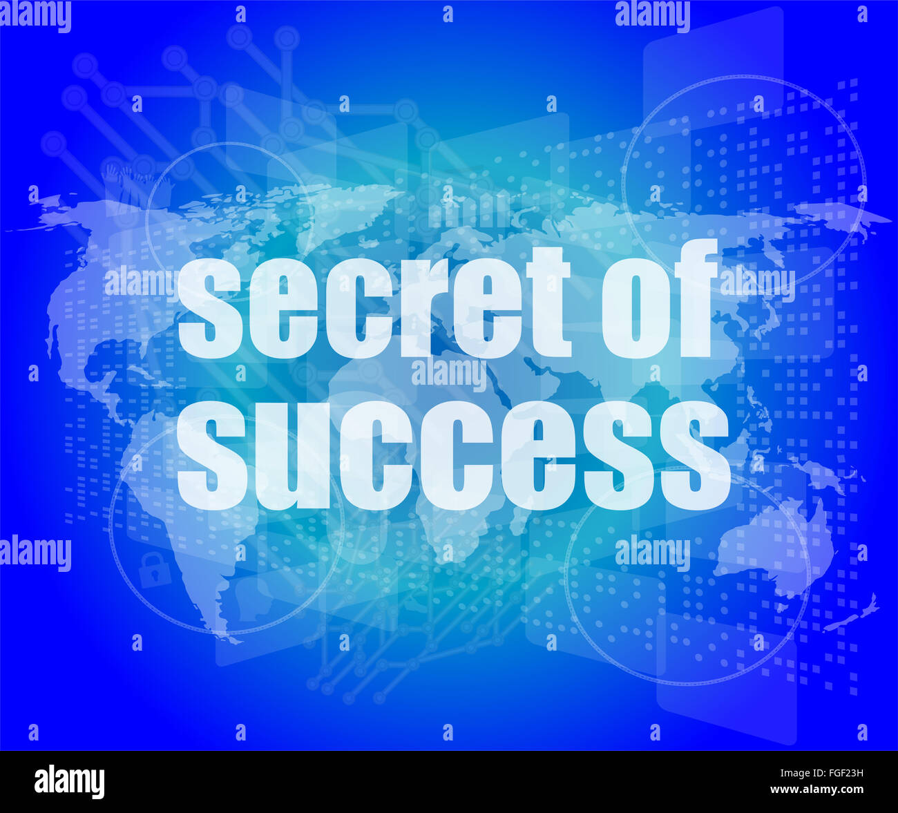 secret of success text on digital touch screen interface Stock Photo