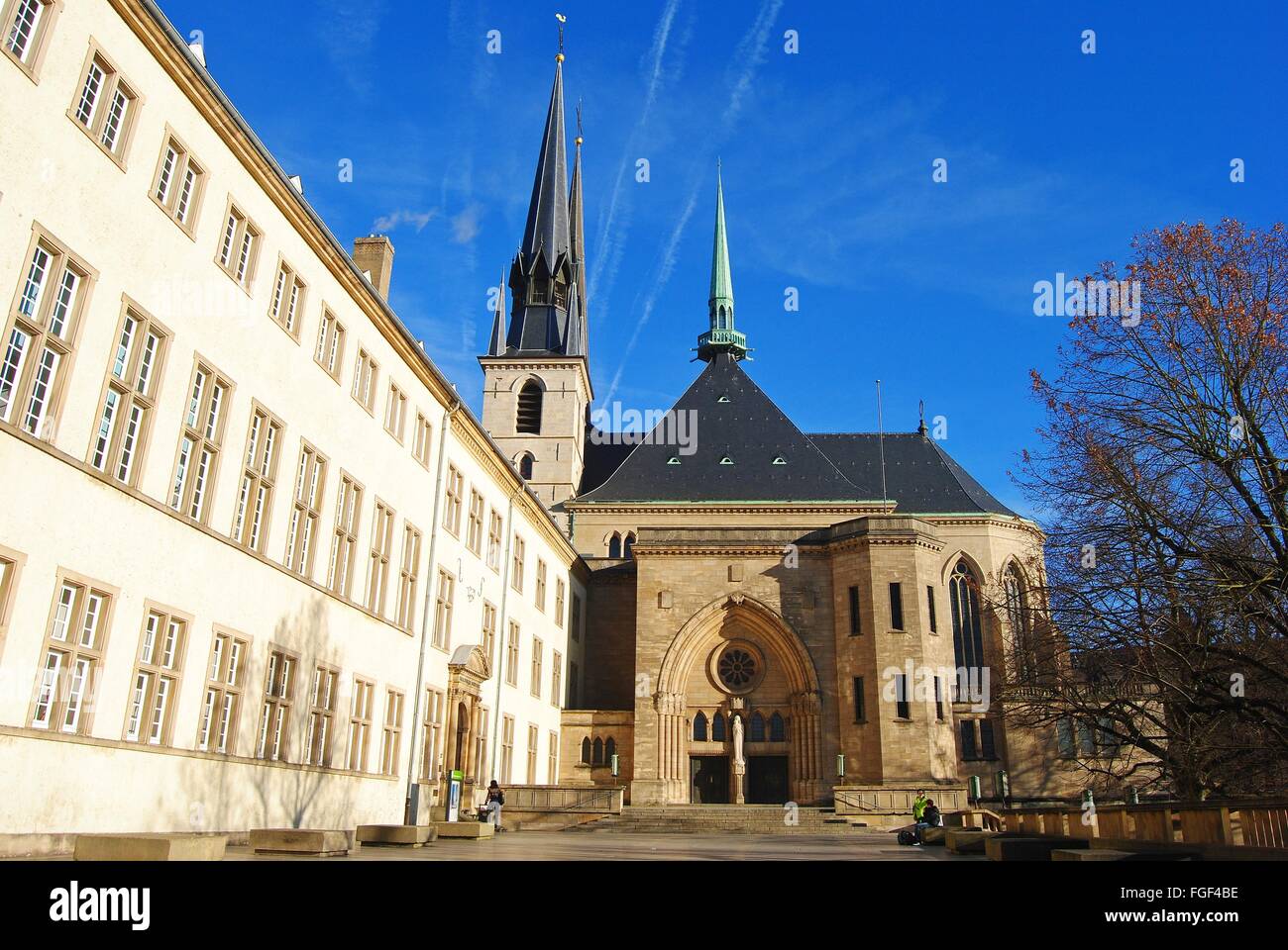 Cathedrale Notre Dame in the Luxembourg City Stock Photo - Alamy