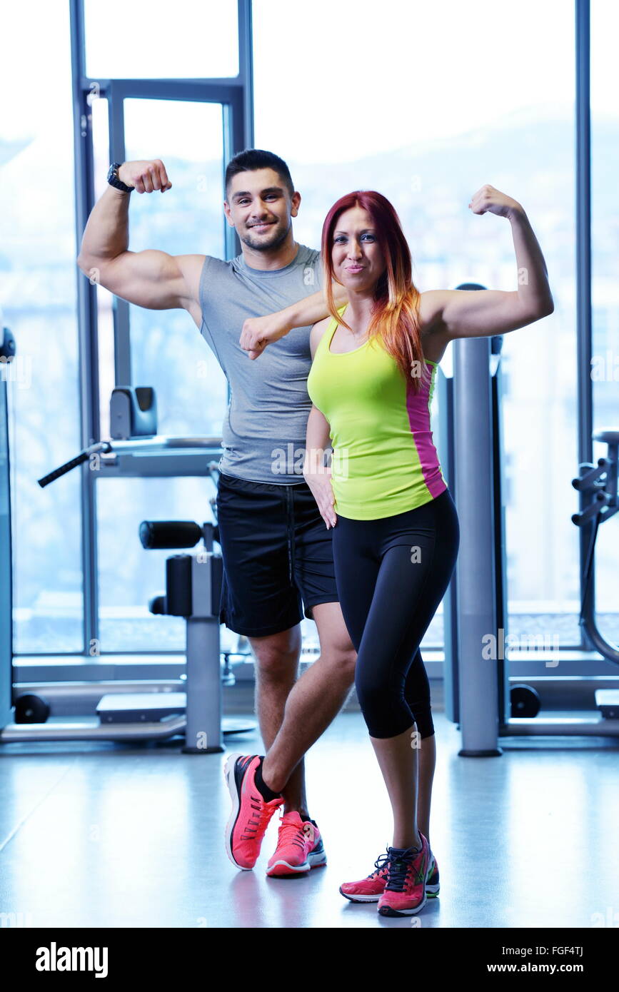 couple at the gym Stock Photo - Alamy