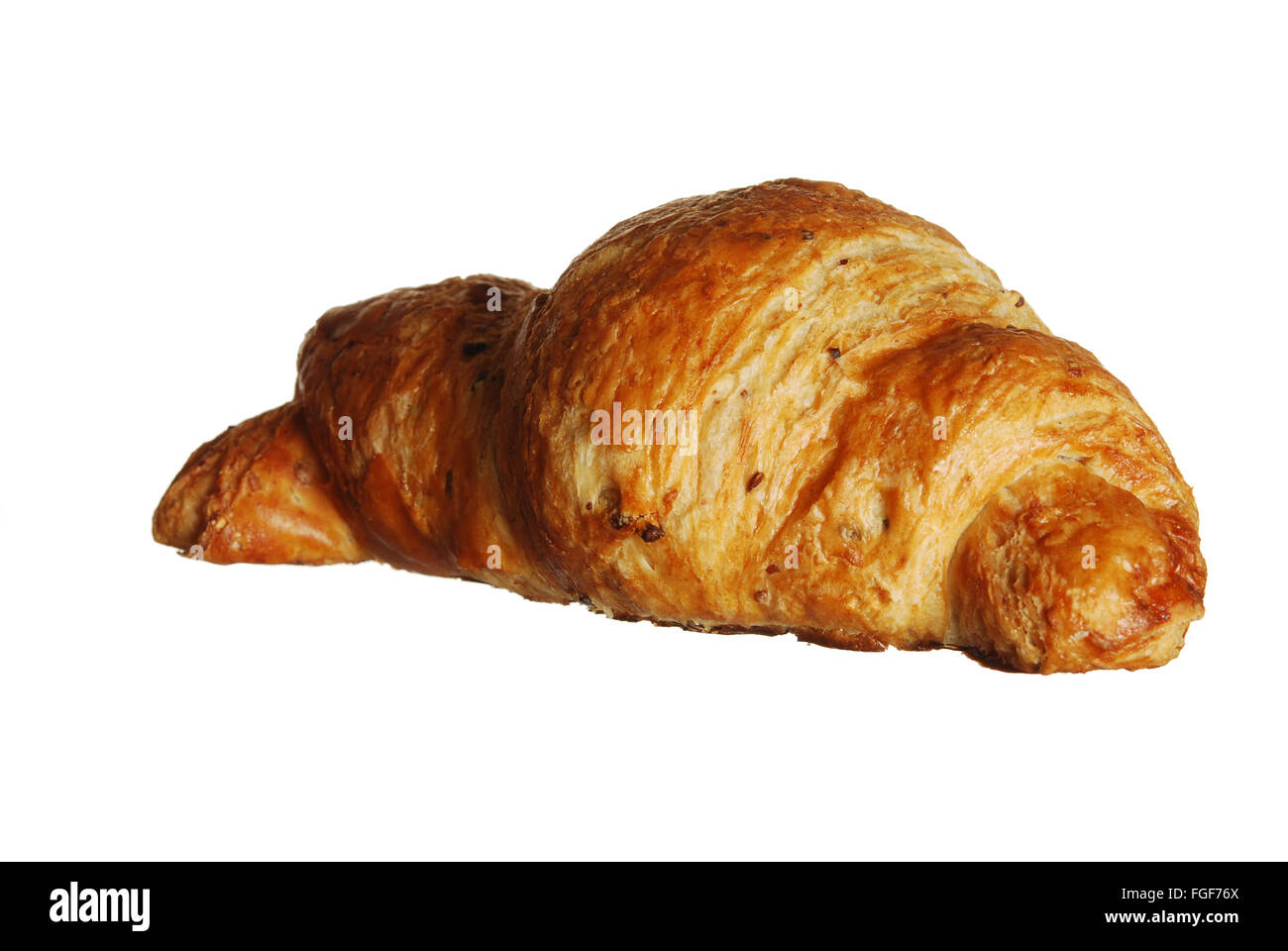 The crispy croissant is isolated on a white background Stock Photo - Alamy