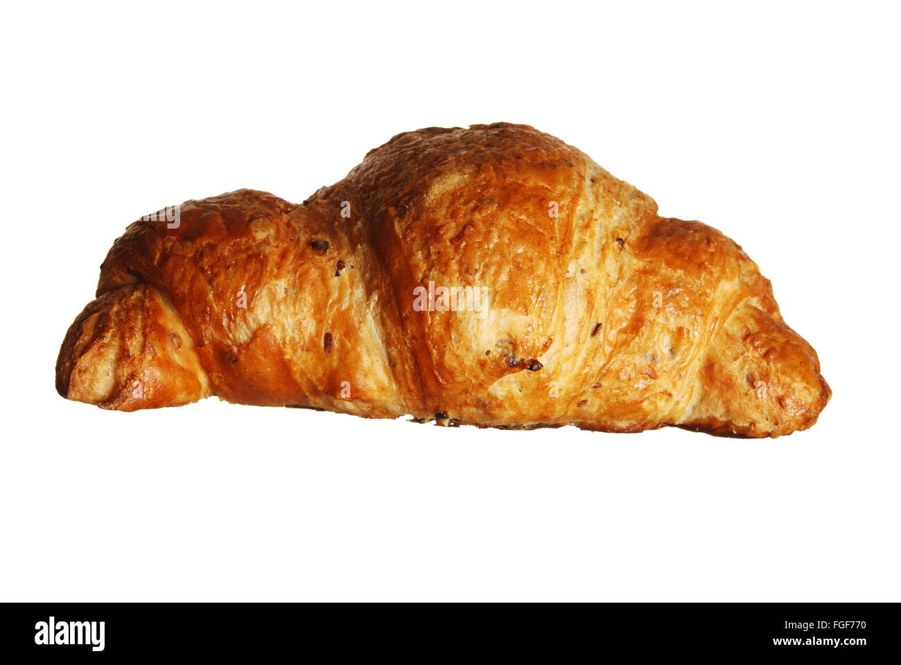 The crispy croissant is isolated on a white background Stock Photo - Alamy