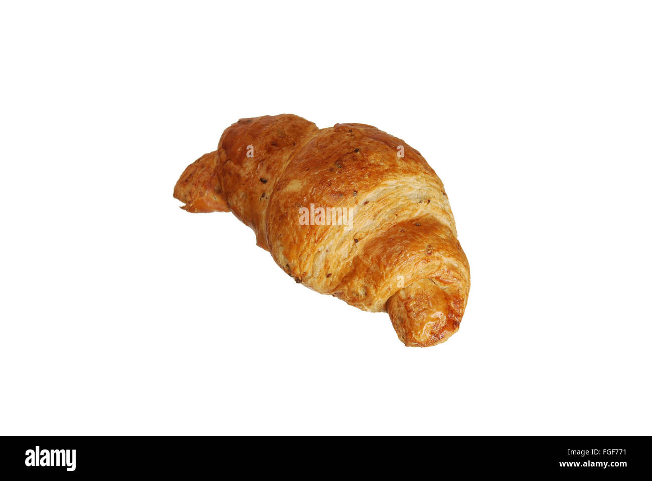 The crispy croissant is isolated on a white background Stock Photo - Alamy