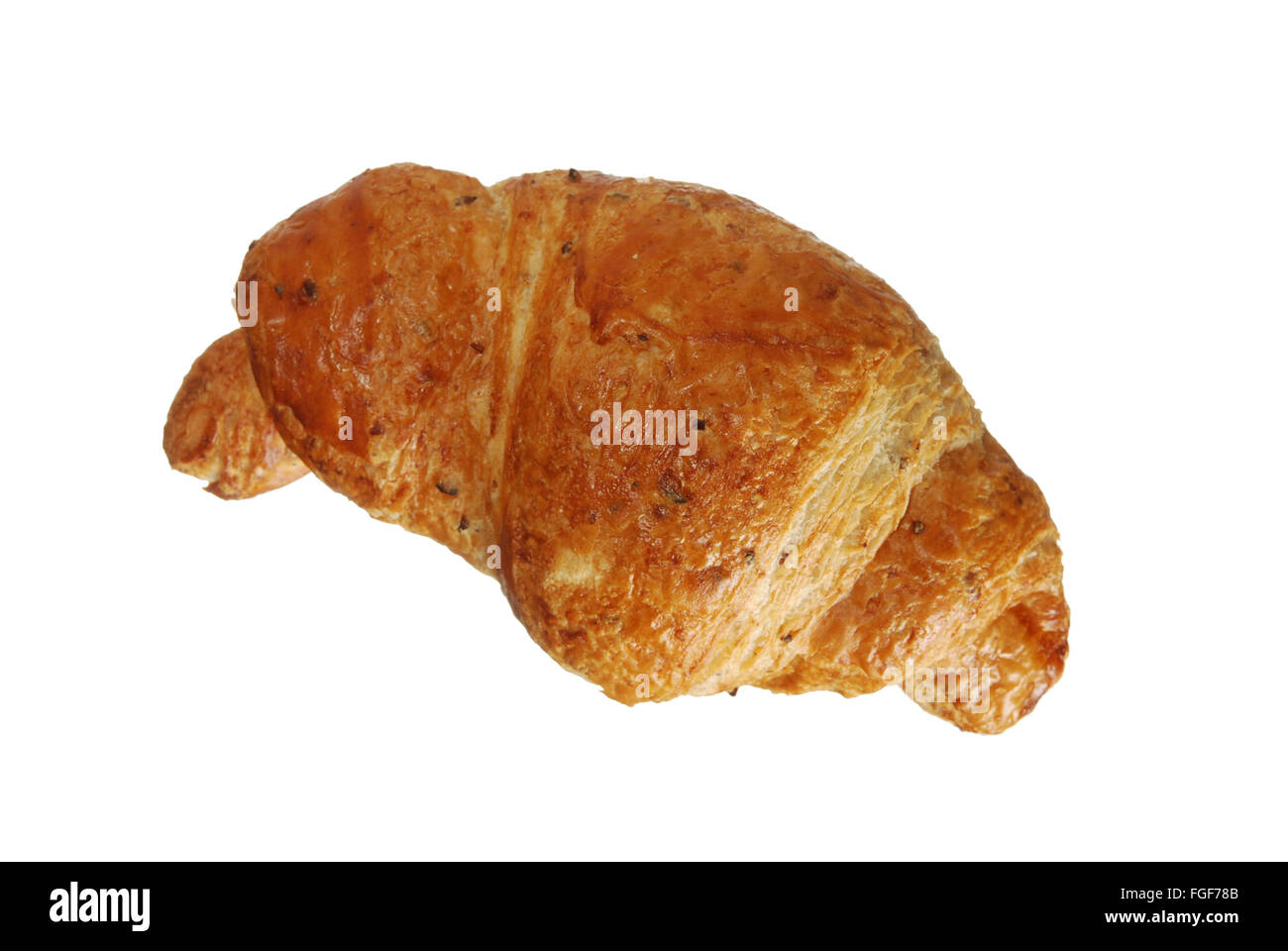 The crispy croissant is isolated on a white background Stock Photo - Alamy