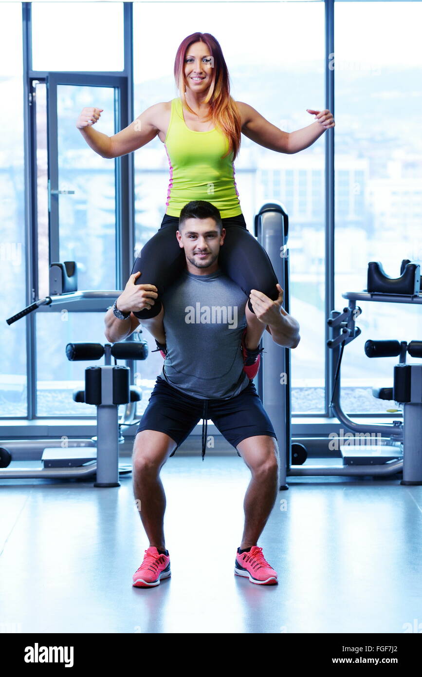 couple at the gym Stock Photo - Alamy