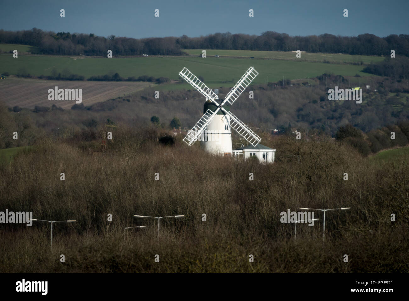Patcham Windmill on the outskirts of Brighton Stock Photo Alamy