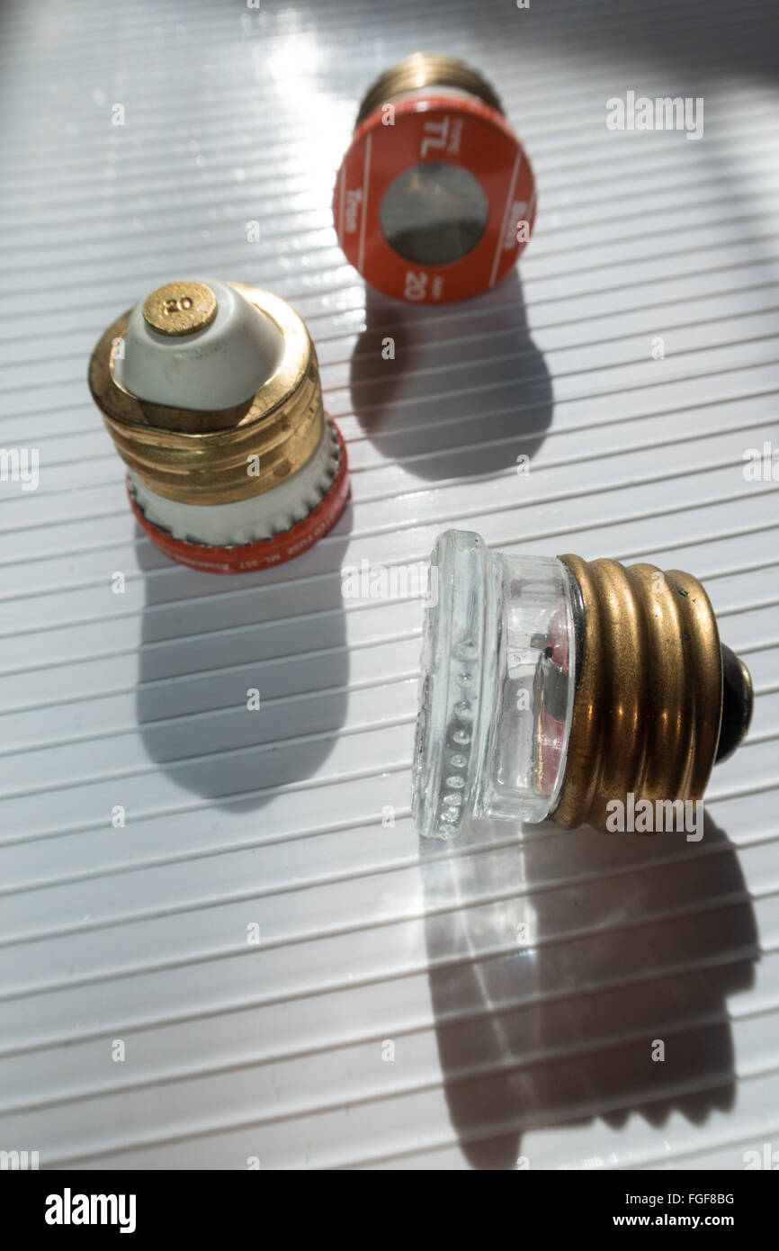 Still Life of Vintage Glass Fuses Stock Photo Alamy